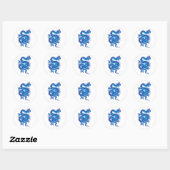 blue.dragon ronde sticker (Vel)