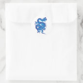 blue.dragon ronde sticker (Tas)