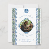 Blue Dragon RSVP Keltische bruiloft uitnodiging (Voorkant)