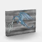 Blue Dragon Spitting Lightning Fotoblokken (Links)