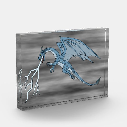 Blue Dragon Spitting Lightning Fotoblokken (Links)