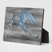 Blue Dragon Spitting Lightning Fotoplaat (Zijkant)
