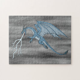 Blue Dragon Spitting Lightning Legpuzzel