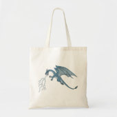 Blue Dragon Spitting Lightning Tote Bag (Voorkant)
