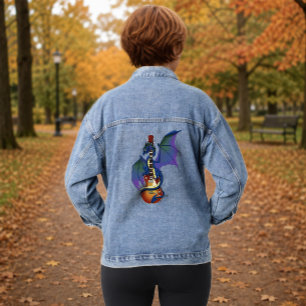 Blue Dragon Sunburst Gitaar Muziek Denim Jacket
