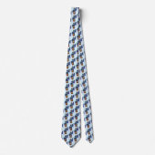 Blue Dragon Sunburst Gitaar Muziek Stropdas (Voorkant)