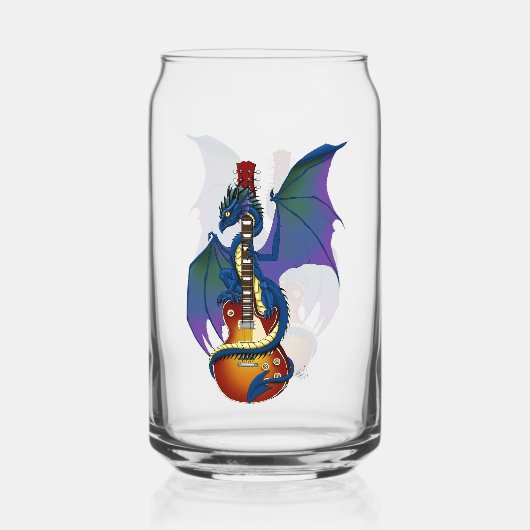 Blue Dragon Sunburst gitaarmuziek Blikvorm Glas (Voorkant)