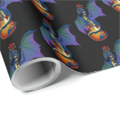 Blue Dragon Sunburst gitaarmuziek Cadeaupapier (Rol Hoek)