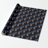 Blue Dragon Sunburst gitaarmuziek Cadeaupapier (Uitgerold)