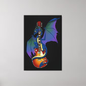 Blue Dragon Sunburst gitaarmuziek Canvas Afdruk (Voorkant)