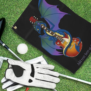 Blue Dragon Sunburst gitaarmuziek Golfhanddoek