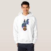 Blue Dragon Sunburst gitaarmuziek Hoodie (Voorkant volledig)