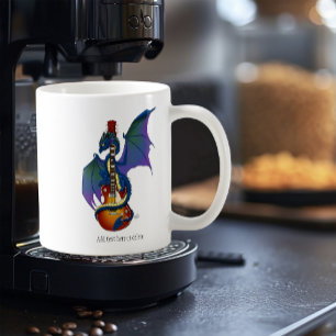Blue Dragon Sunburst gitaarmuziek Koffiemok