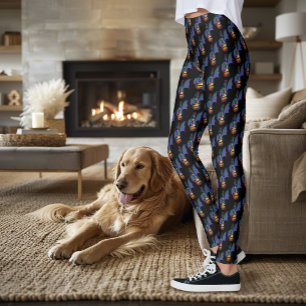 Blue Dragon Sunburst gitaarmuziek Leggings