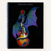 Blue Dragon Sunburst gitaarmuziek Notitieboek (Voorkant)