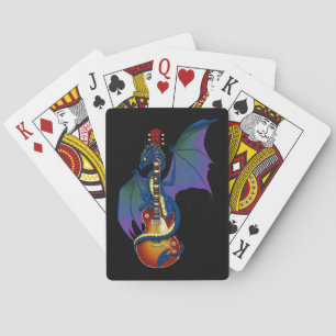 Blue Dragon Sunburst gitaarmuziek Pokerkaarten