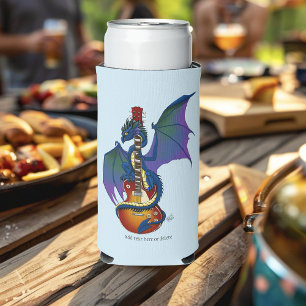 Blue Dragon Sunburst gitaarmuziek Seltzer Blikjeskoeler