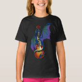 Blue Dragon Sunburst gitaarmuziek T-shirt (Voorkant)