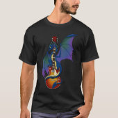Blue Dragon Sunburst gitaarmuziek T-shirt (Voorkant)
