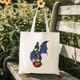 Blue Dragon Sunburst gitaarmuziek Tote Bag