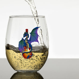 Blue Dragon Sunburst gitaarmuziek Wijnglas Zonder Voet