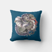 Blue Dragon Throw Cushion Kussen (Voorkant)