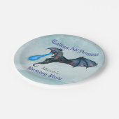 Blue Dragon verjaardagsfeestje Papieren Bordje (Gekanteld)