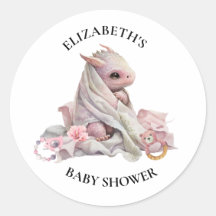 Blue Dragon Waterverf Baby shower