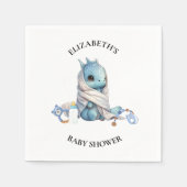 Blue Dragon Waterverf Baby shower Servet (Voorkant)