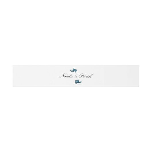 Blue Dragon Wedding Belly Bands Uitnodigingen Wikkel (Vlak)