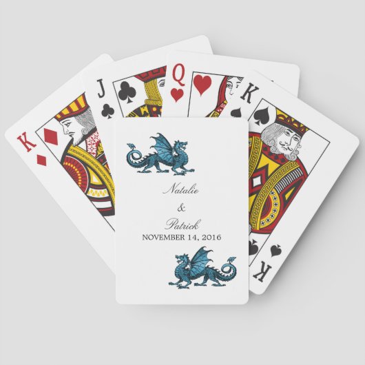 Blue Dragon Wedding-speelkaarten Pokerkaarten (Achterkant)