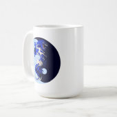 Blue Dragon YinYang Coffee Mok (Voorkant links)