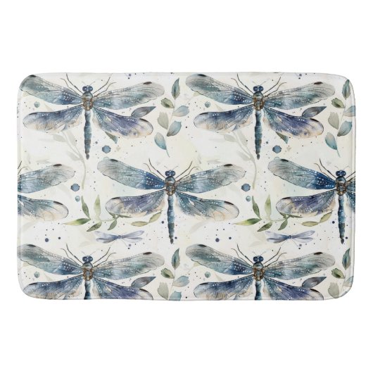 Blue Dragonflies Badmat (Voorkant)
