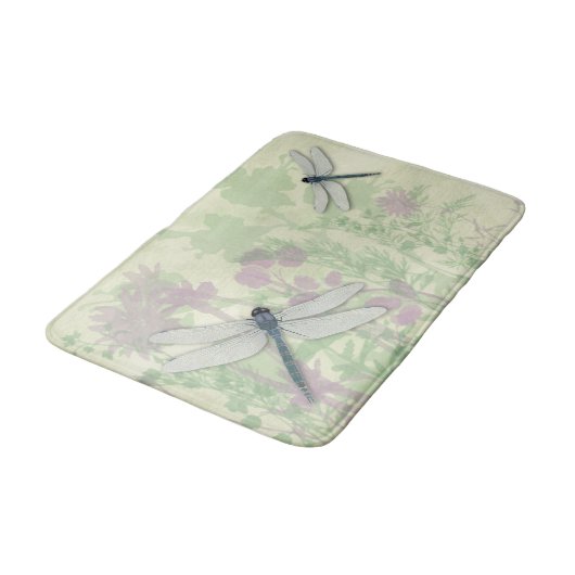 Blue Dragonflies Bath Mat (Gekanteld)