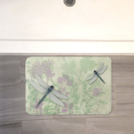 Blue Dragonflies Bath Mat