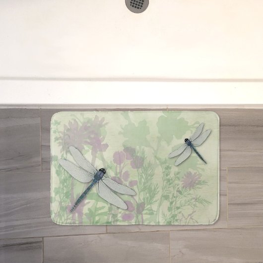Blue Dragonflies Bath Mat