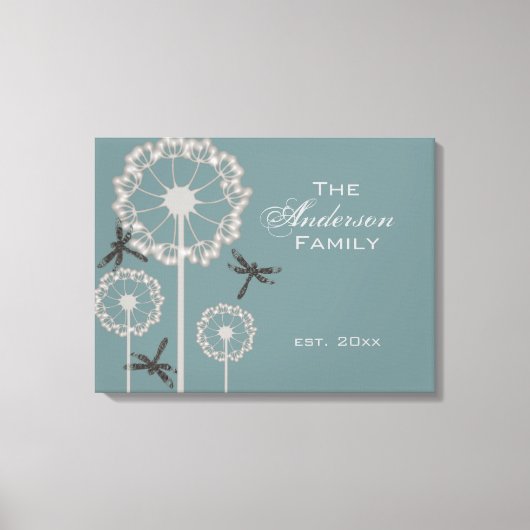 Blue Dragonflies Canvas Afdruk (Voorkant)