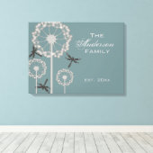 Blue Dragonflies Canvas Afdruk (Insitu (Houten vloer))