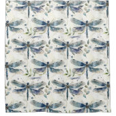 Blue Dragonflies Douchegordijn (Voorkant)