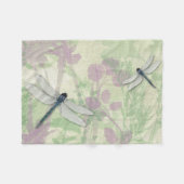 Blue Dragonflies Fleece Blanket (Voorkant (Horizontaal))