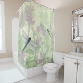Blue Dragonflies Shower Curtain Douchegordijn (In situ)