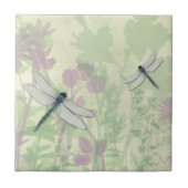 Blue Dragonflies Tile Tegeltje (Voorkant)