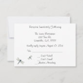 Blue Dragonflies Weddenschappen Reception RSVP (Achterkant)