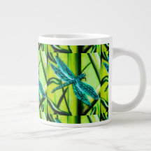 Blue Dragonfly Abstracte koffiebeker