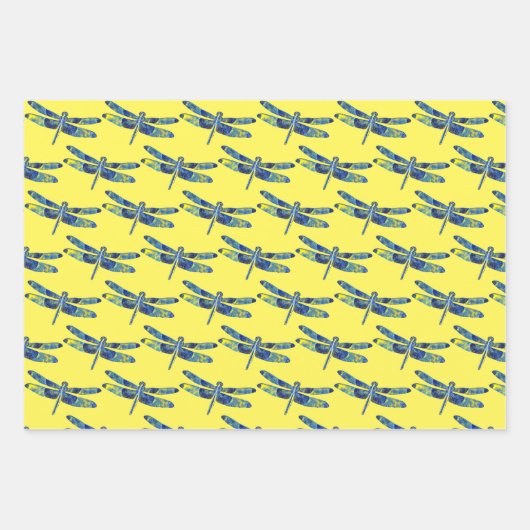 Blue Dragonfly Art inpakpapier (Voorkant 2)