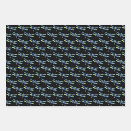 Blue Dragonfly Art inpakpapier (Voorkant 3)