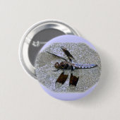 Blue Dragonfly Badge Ronde Button 5,7 Cm (Voorkant /achterkant)