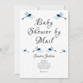 Blue Dragonfly Boy Baby shower Kaart (Voorkant)