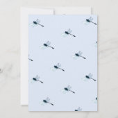 Blue Dragonfly Boy Baby shower Kaart (Achterkant)