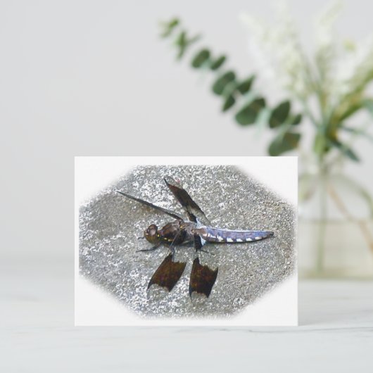 Blue Dragonfly Briefkaart (Staand voorkant)